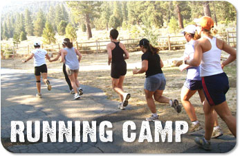 Strong Healthy Woman Running Camp