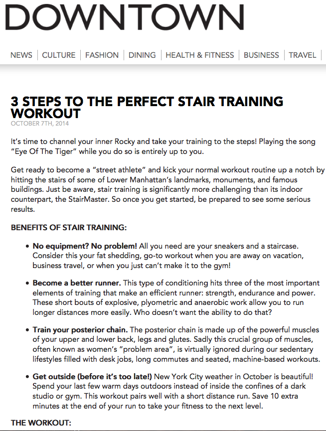 3 Steps To The Perfect Stair Training Workout by Dr. Laura Miranda