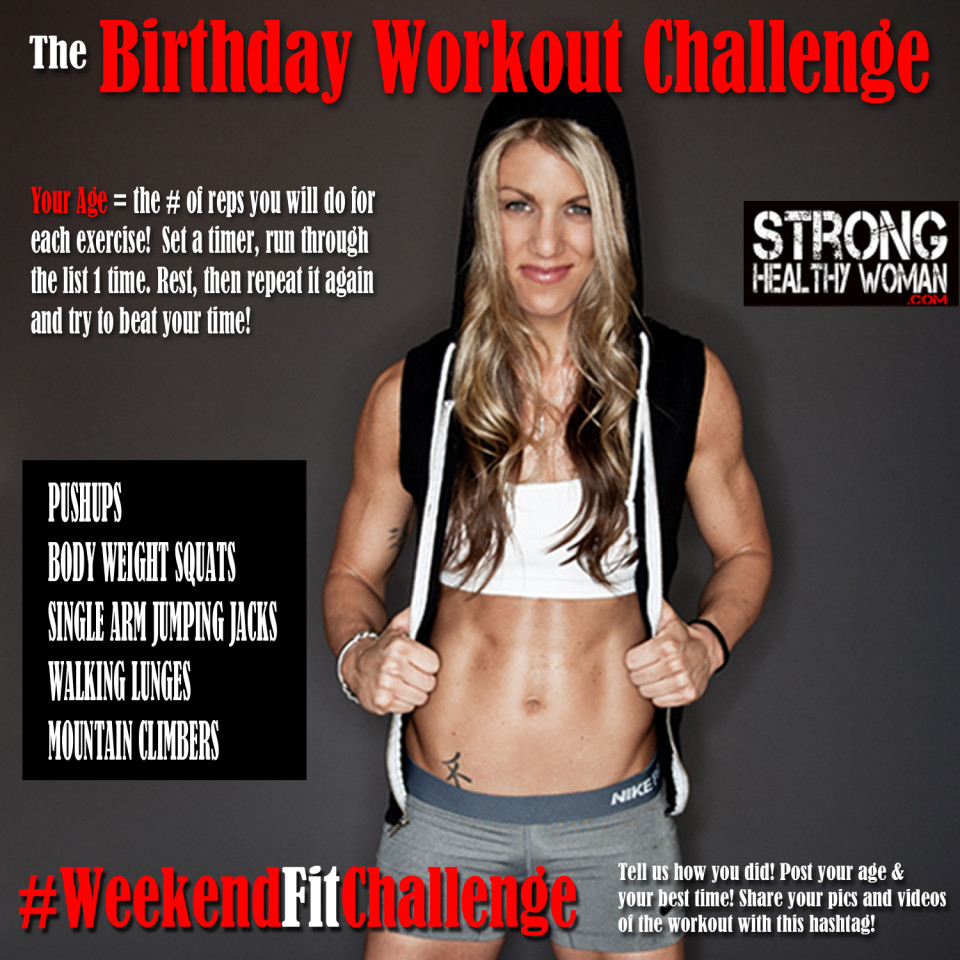 Birthday Workout Challenge Weekendfitchallenge