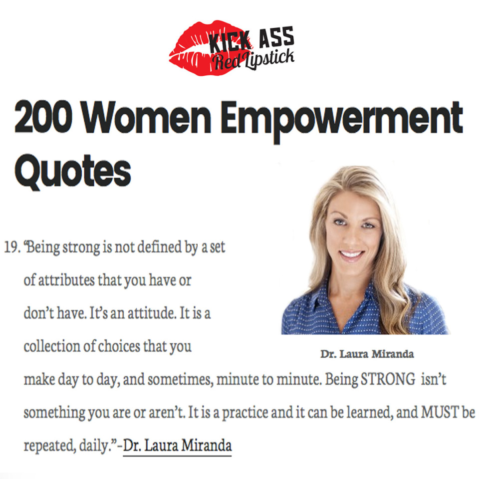 Dr. Laura Miranda featured in women empowerment quotes